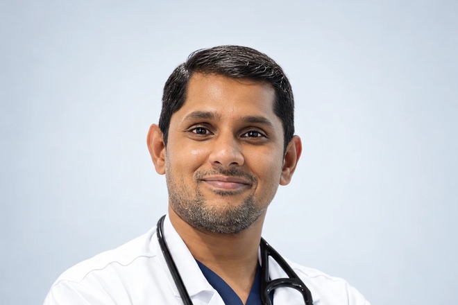 Dr. Attada Prudhvi Raj, Interventional Cardiologist, consulting at Sharada Hospital Narsipatnam